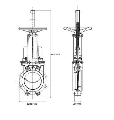 Шиберная задвижка VG6400 со штурвалом, Tecofi В Кургане