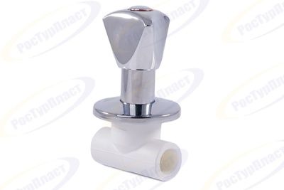 Вентиль PPR с хромированной удлиненной ручкой LUX, RTP (РосТурПласт) В Кургане