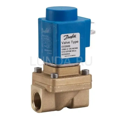Клапан соленоидный EV250B с принудительным подъемом, с катушкой, Danfoss В Кургане